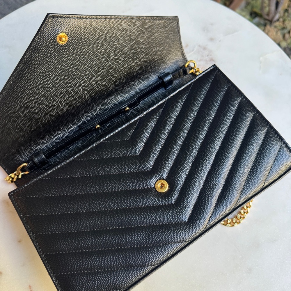 Saint Laurent Cassandre Matelassé Envelope Chain Wallet Crossbody - Picture 10 of 16